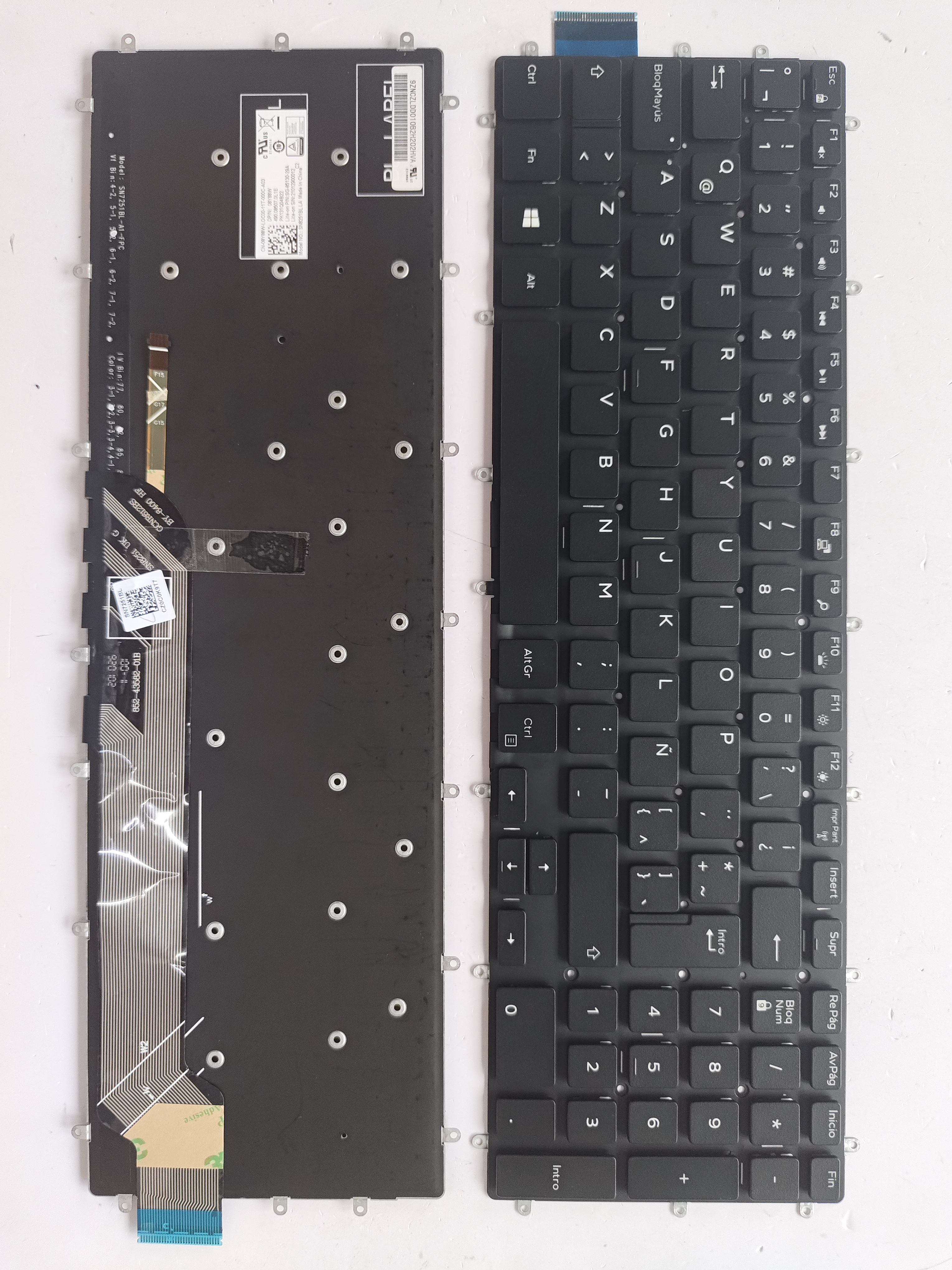Picture of New Replacement Laptop Keyboard For DELL 7566 BLACK Backlit LA Layout